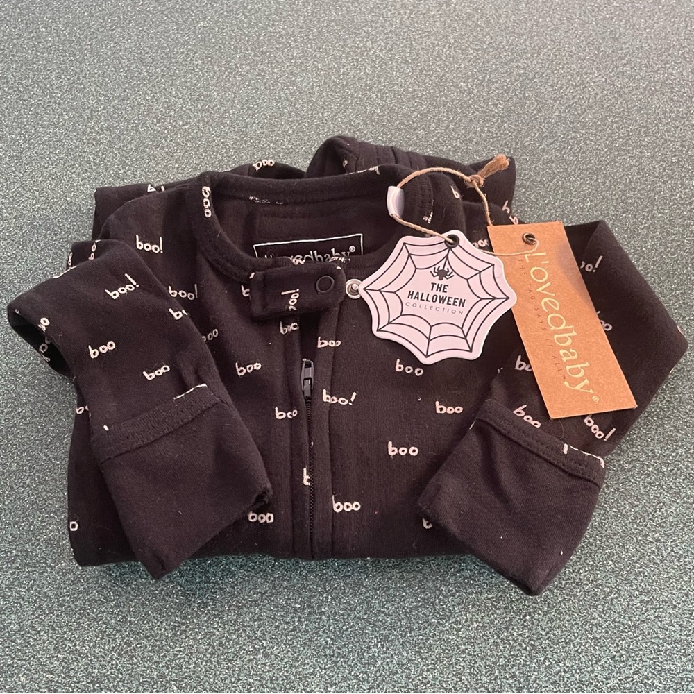 L’ovedbaby Organic Cotton Halloween Onesie NWT